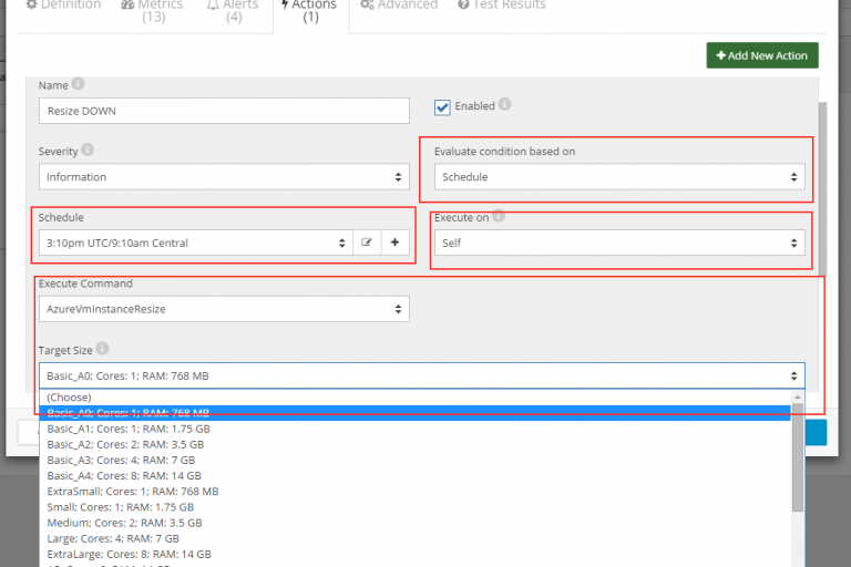 Scale Azure VM on a schedule