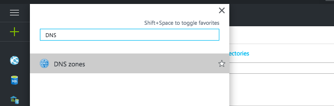 How to delegate a DNS Domain from AWS to Azure - Select DNS Zones