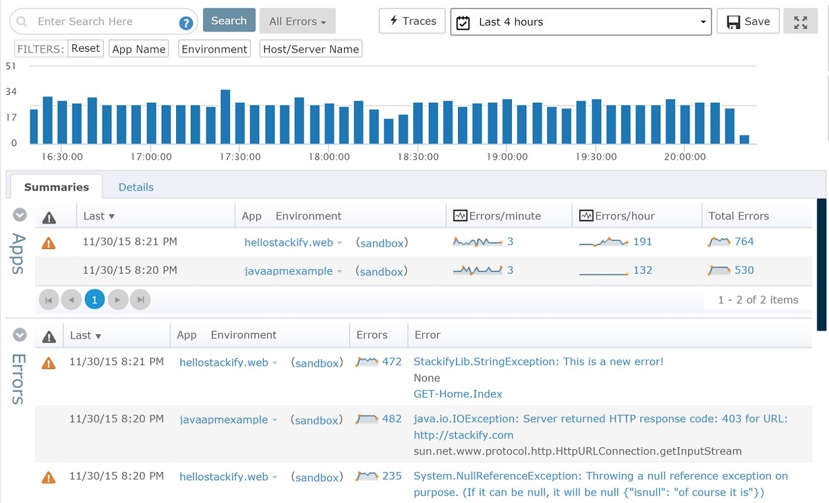 Stackify AMP Monitoring Tool
