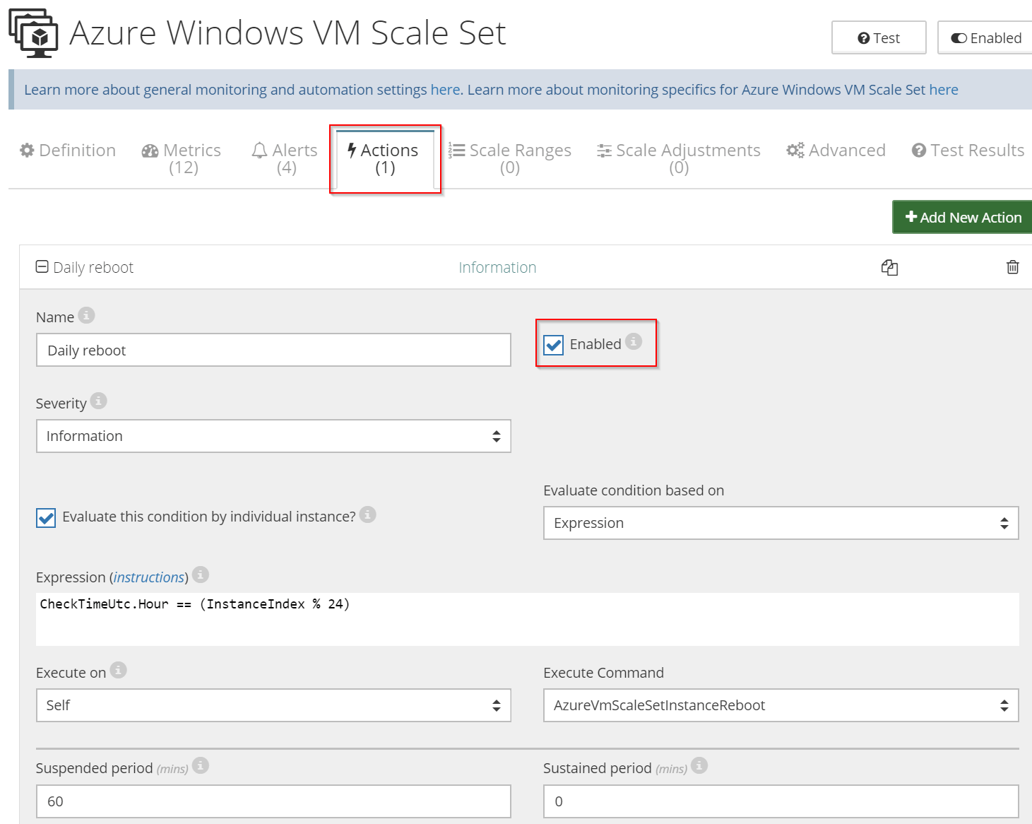 reboot Azure VM