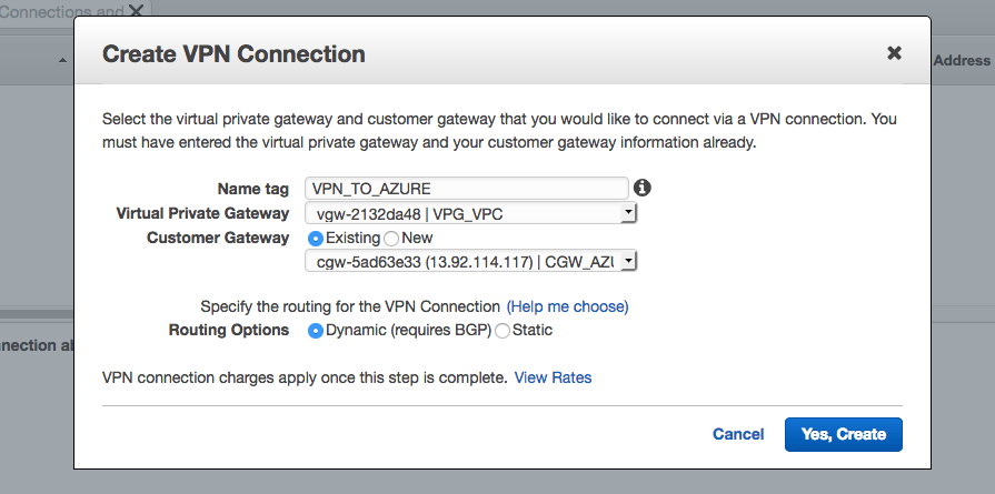 VPN Connection Azure VPN Connection Azure