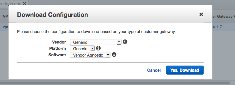 AWS Download Configuration AWS Download Configuration