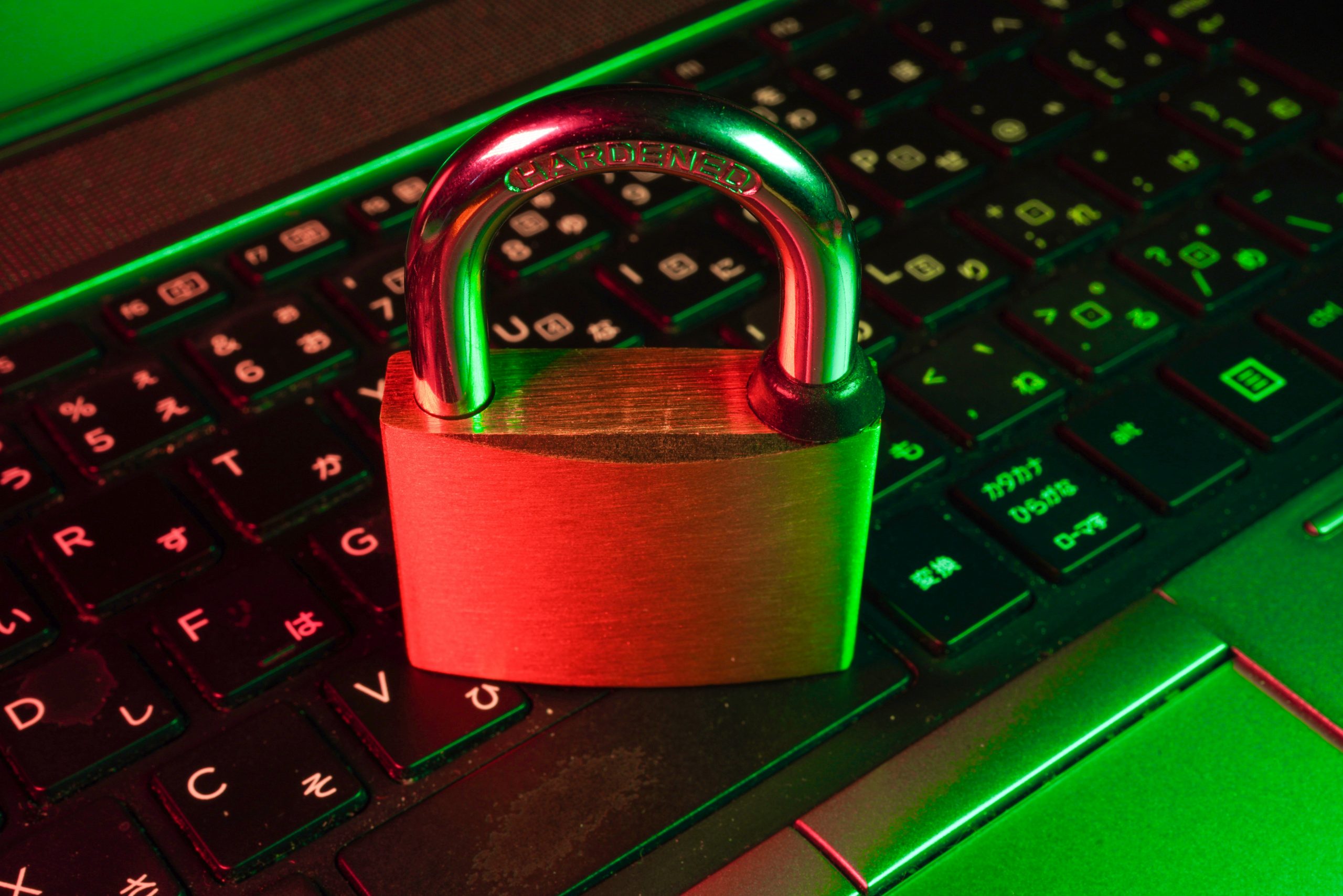 A lock on a keyboard